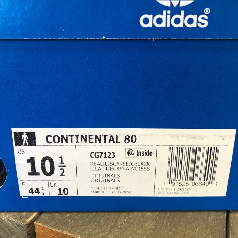 New Adidas Continental 80 Real Lilac White - Picture 6 of 7